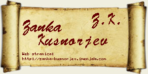 Žanka Kušnorjev vizit kartica